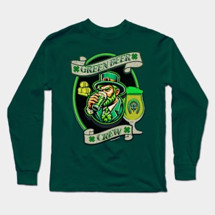 Green Beer Drinking crew Long Sleeve T-Shirt